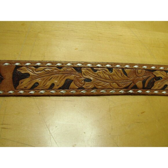 Wyoming Studios Tooled Lace Leather USFS Belt Size 38 Gros Ventre Big Belly RPD - Picture 9 of 12